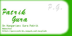 patrik gura business card